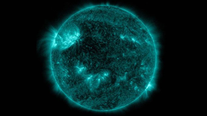 The Sun with "explosive" activity from multiple positions