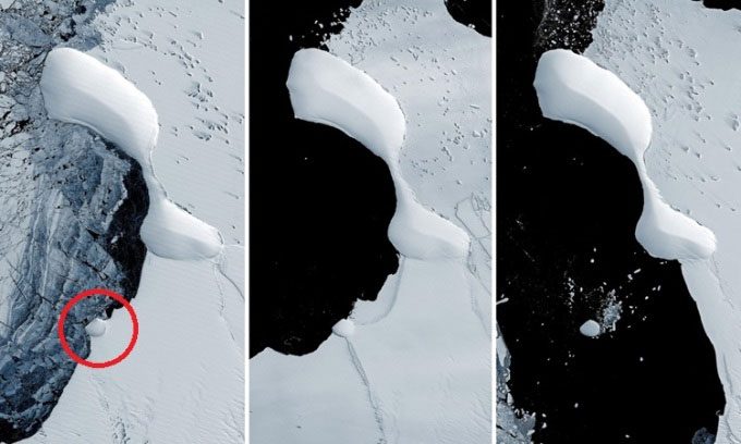 Object resembling an island revealed in East Antarctica captured by Landsat satellite