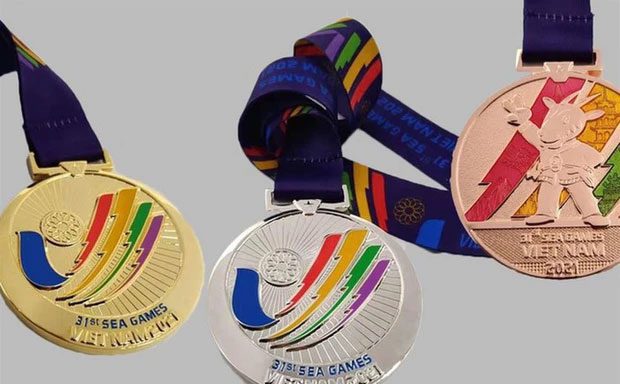 The set of 3 SEA Games 31 medals.