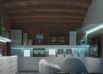 inside nasa s space launch complex mockup is a spacious 55 inch tv kitchen gym 118145