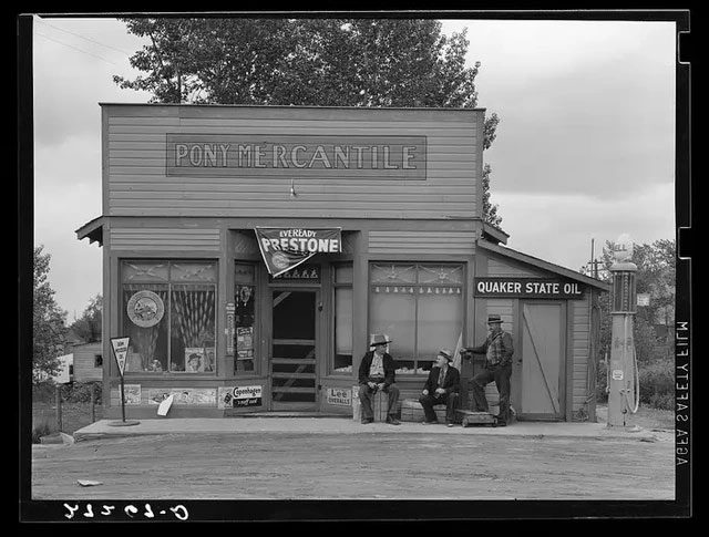 In the early years of the automobile era, gasoline was sold at hardware and general stores