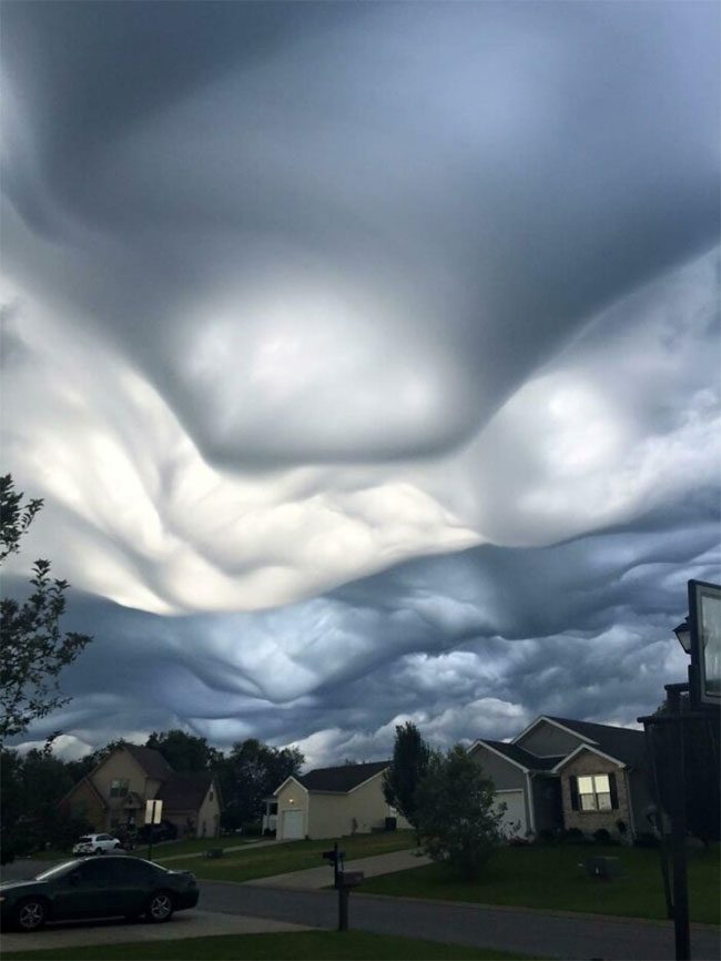 Clouds in the sky over Harrodsburg, Kentucky.