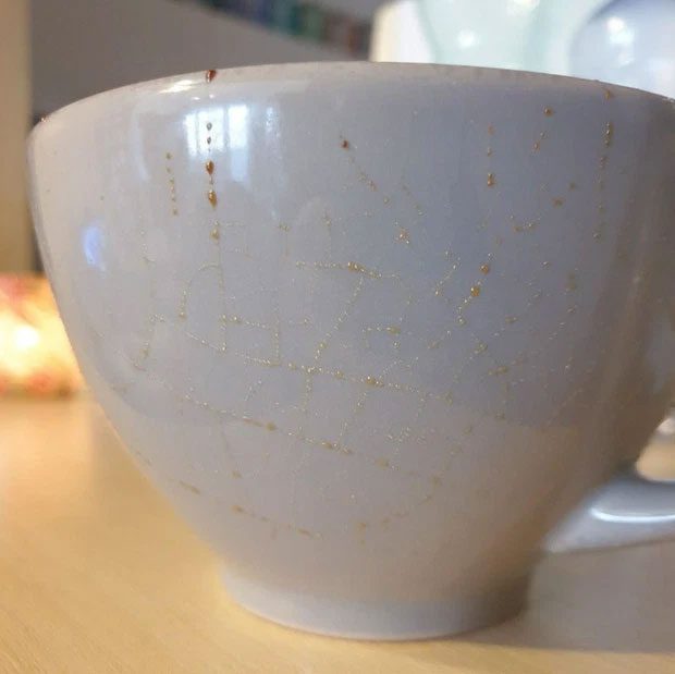 Tea is dripping from my cup