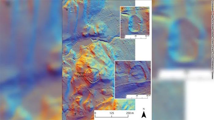 Lidar image showing two new settlements near Range Castle fort
