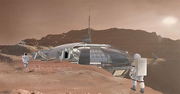 Simulation of the Genesis v.2 settlement on Mars.