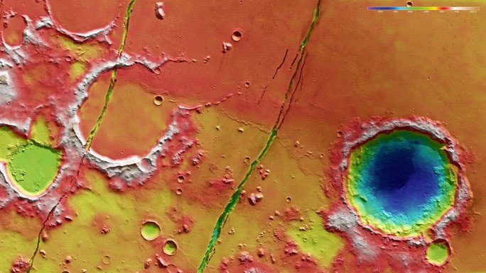Cerberus Fossae Region on Mars