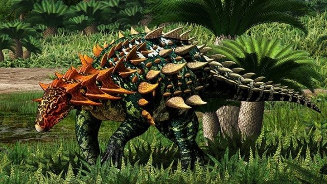Reconstruction of the armored dinosaur Yuxisaurus kopchicki.