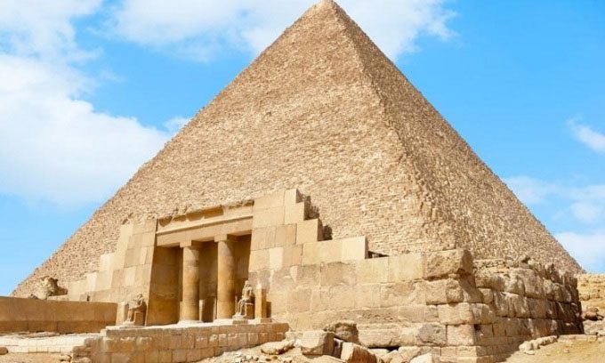 The Great Pyramid of Giza is one of the 7 wonders of the ancient world.