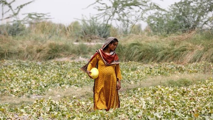 Sonari exhausted from working outdoors in the heat while pregnant.