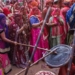 lathmar holi festival women are free to use gay to hit vegetable drum 119412