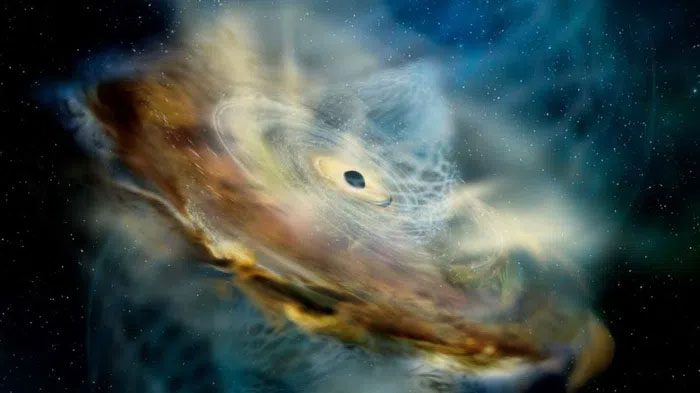 Illustration of a supermassive black hole.