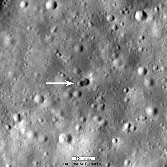 Moon photo showing mysterious hole