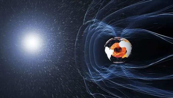 The magnetic field protects us from cosmic rays and solar storms.