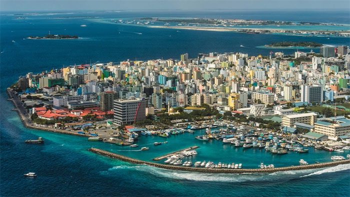 Rising sea levels threaten Male, the capital of Maldives