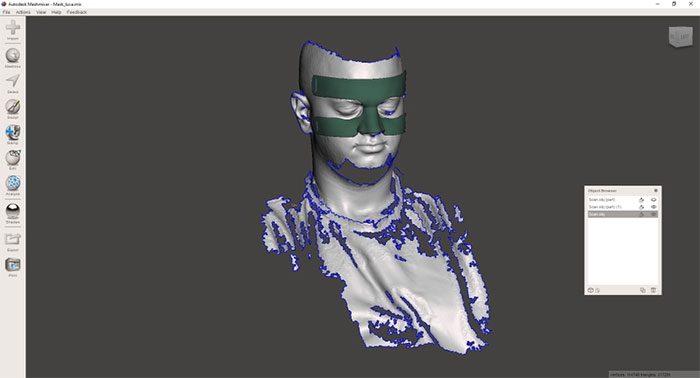 The mask is designed to fit snugly on the wearer's face.