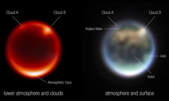 Titan moon captured by JWST's NIRCam
