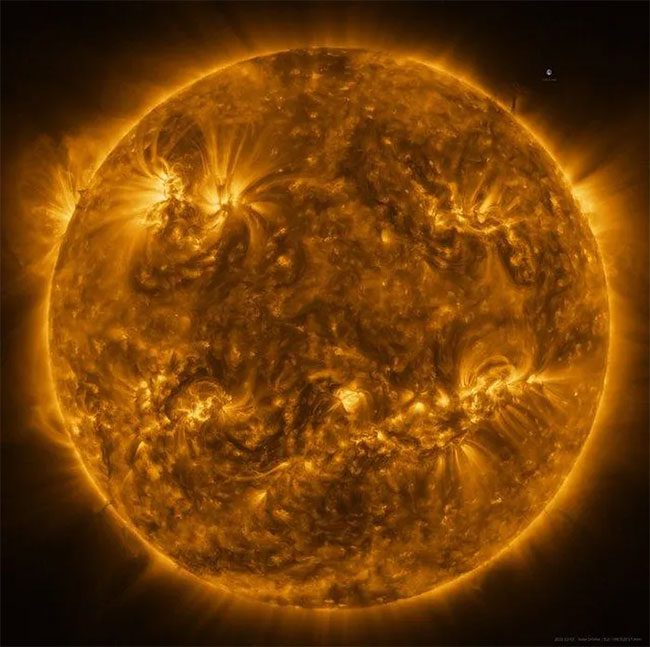 The Sun rotates as it orbits the center of the Milky Way.