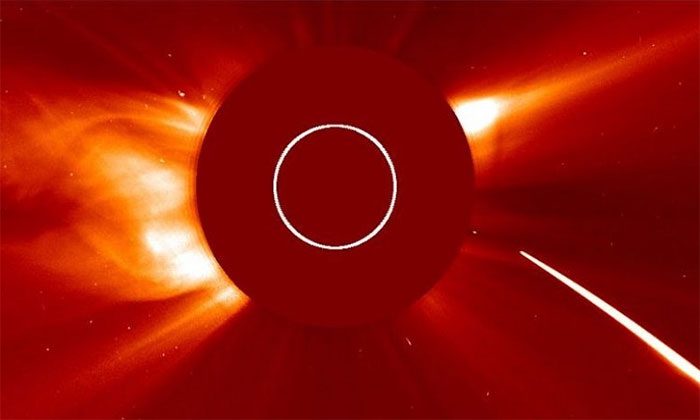 Kreutz sungrazer comets orbiting the Sun in an elliptical or hyperbolic trajectory.