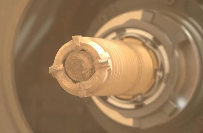 Image of a soil sample collected by Perseverance.