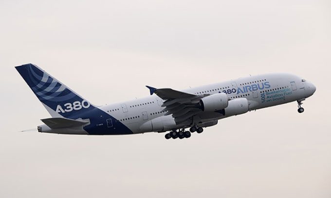 Airbus A380, the world's largest passenger aircraft.