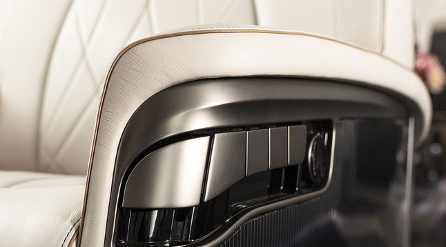 Luxurious and refined metal details.