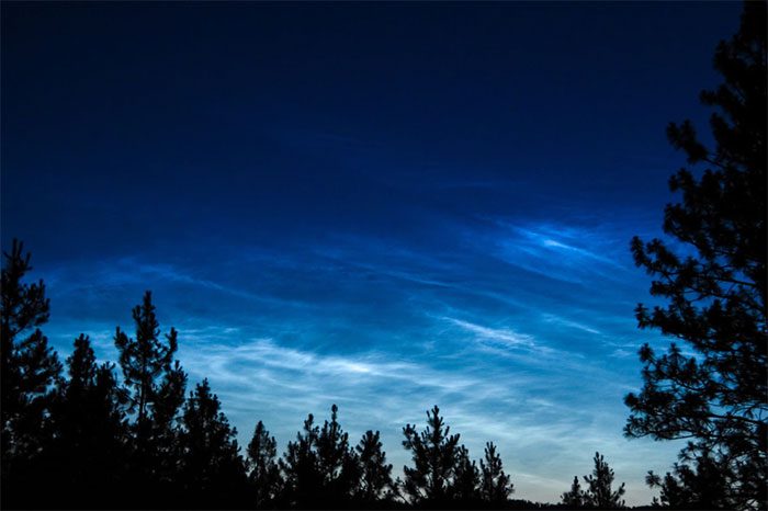 Noctilucent clouds in Keller, Washington.