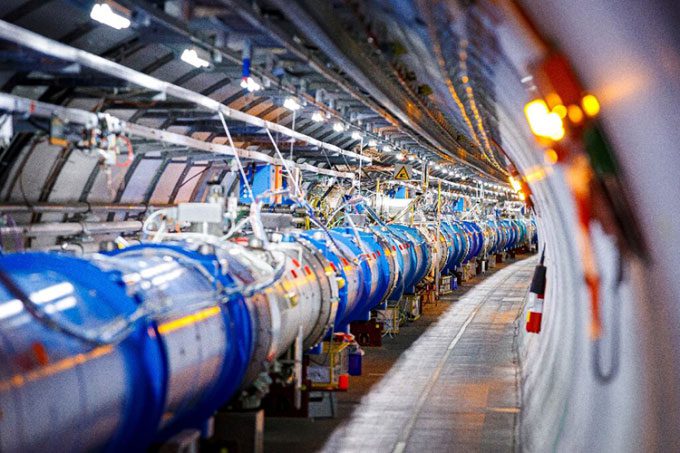 The Large Hadron Collider beneath the Switzerland-France border.