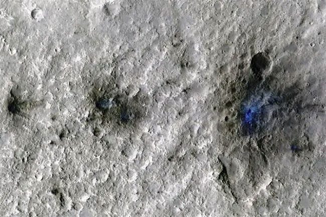 Craters from meteorite impacts on Mars in September 2021