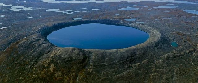 Pingualuit Crater in Nunavik, Quebec,