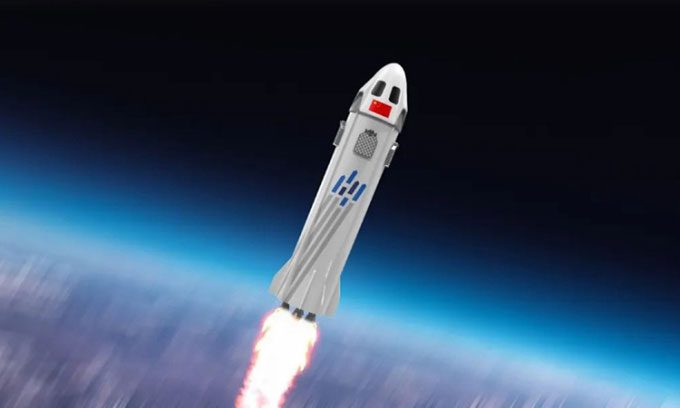 Simulation of Chinese rockets and spacecraft taking humans on suborbital journeys.