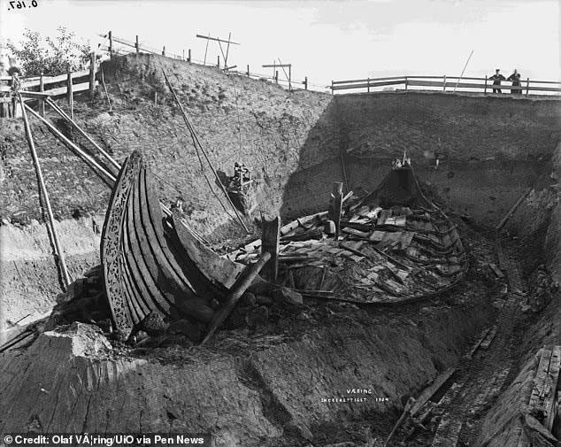 Another ship grave that has been excavated