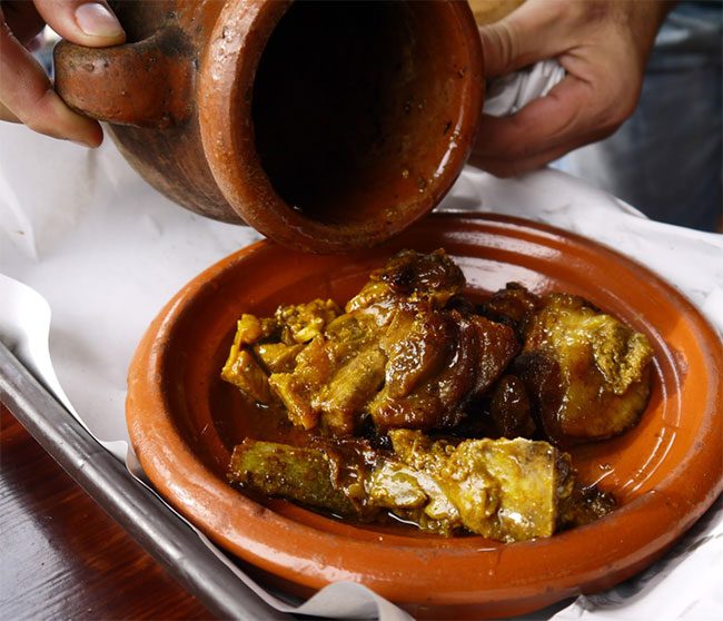 Tanjia is cooked in a unique pot.