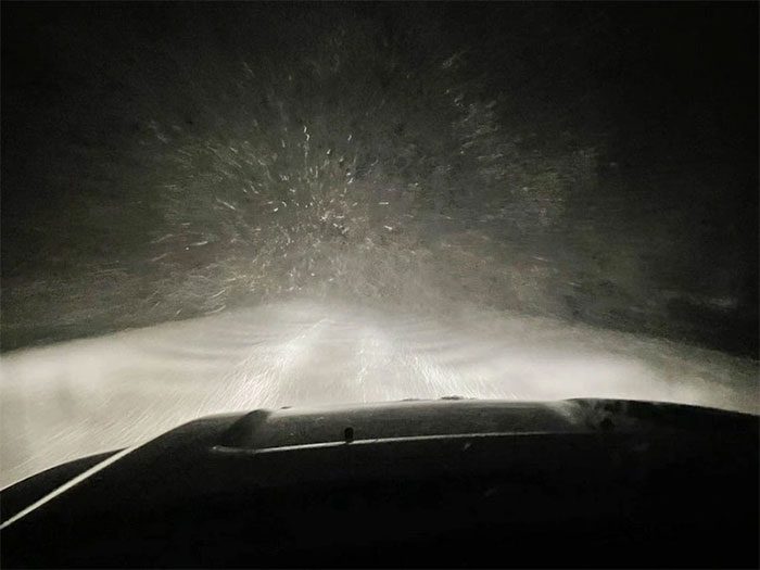 Freezing rain makes driving extremely dangerous.