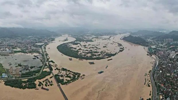 Yingde is considered the focal point of this year's flooding in China
