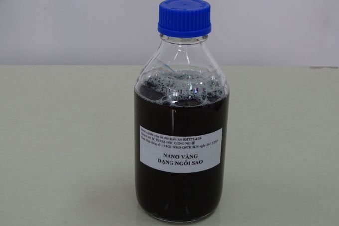 The final product of gold nanoparticles in water.