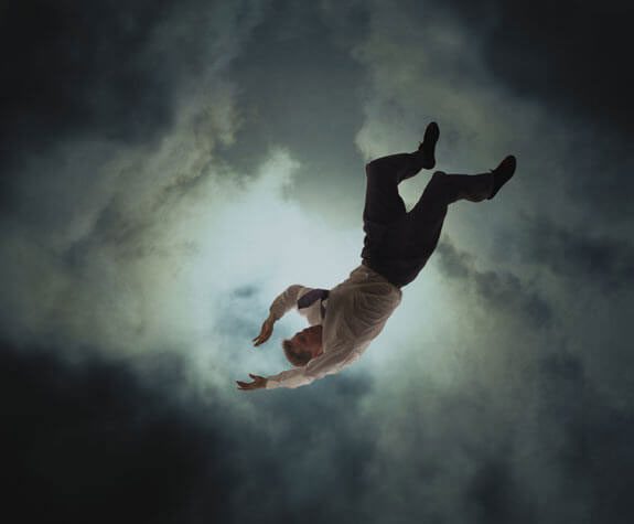 Do not stiffen your body when falling from a height.