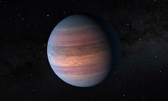 Simulation of a Jupiter-like exoplanet.