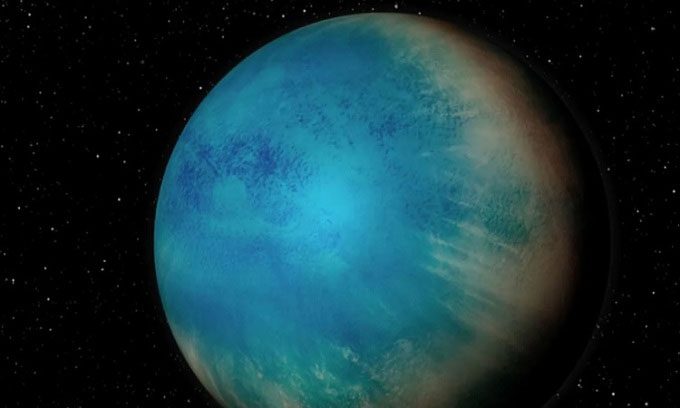 Artist's impression of exoplanet TOI-1452 b.