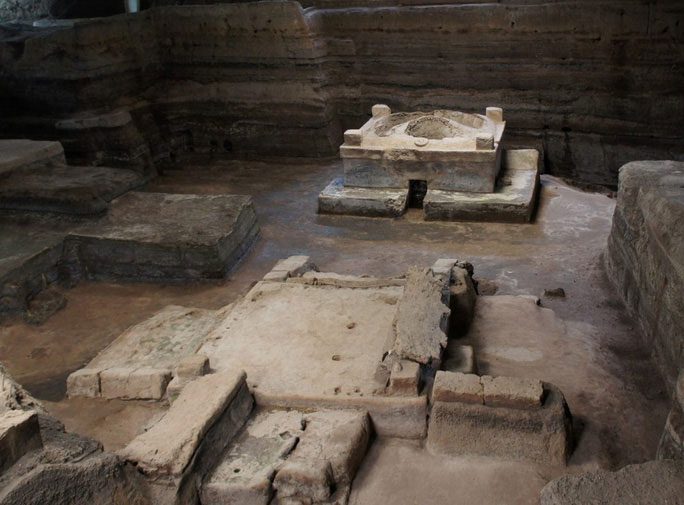 A section of the ancient village revealed.