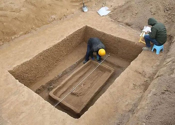One of the ancient tombs being studied