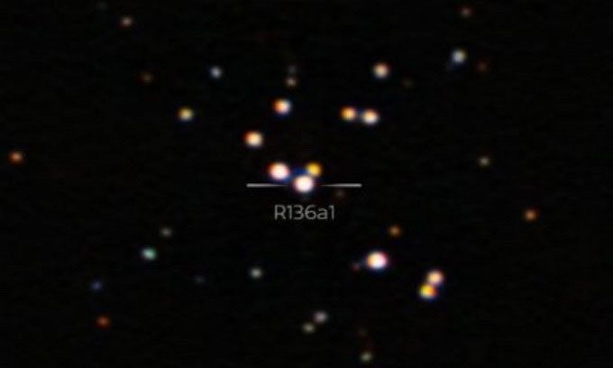 R136a1 captured by the Gemini South telescope.