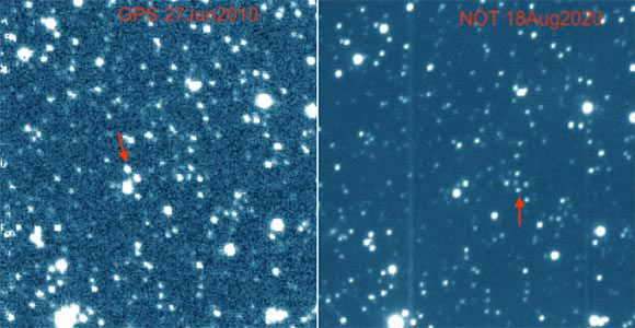 Image of the mysterious brown dwarf appearing in telescopes