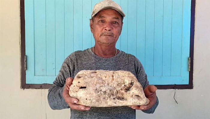 Ambergris worth $130,000 found on a beach in Thailand.