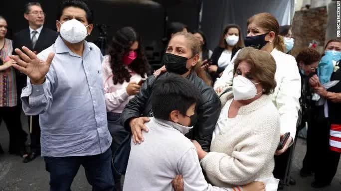 Residents of Mexico City fear during the earthquake on September 19.
