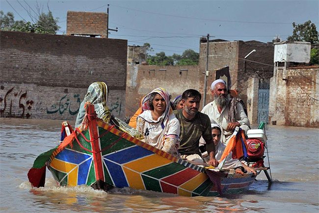 The current flooding in Pakistan is considered worse than the historic flood in 2010.