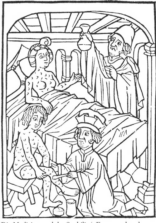 The earliest known medical illustration of syphilis patients