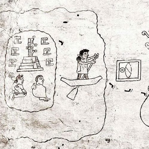 Mexica people leaving their homeland Aztlan for Mexico.