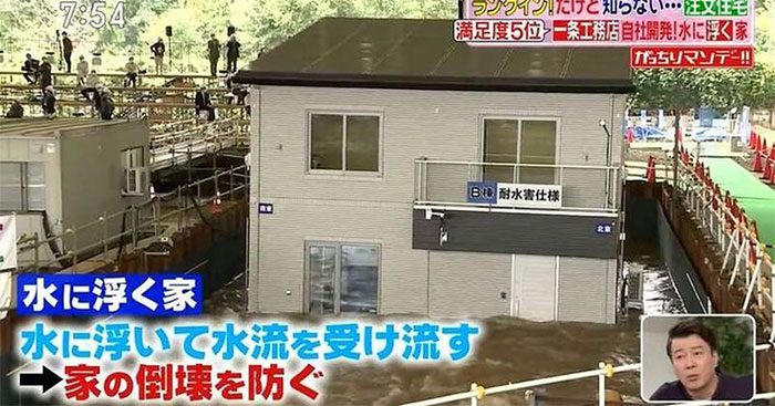 This house not only prevents water from entering but can also float on water.