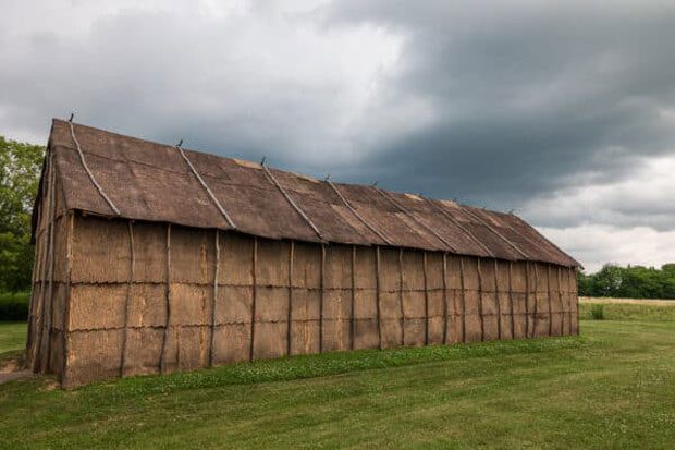 Longhouses of Indigenous Americans.