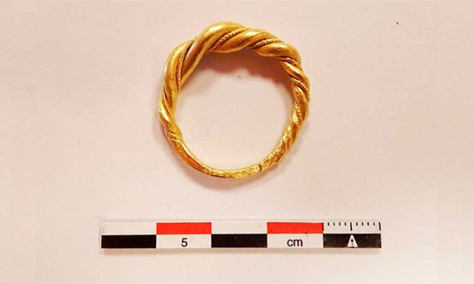 Viking gold ring weighing 11 grams found in Norway.